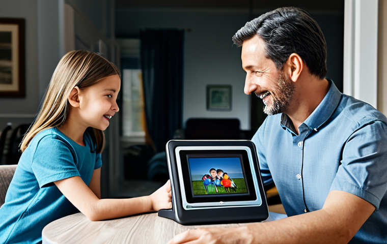 특수교육과 보완대체 의사소통 AAC - ** A teacher using AAC devices in a classroom, helping fully clothed children, appropriate content, ...