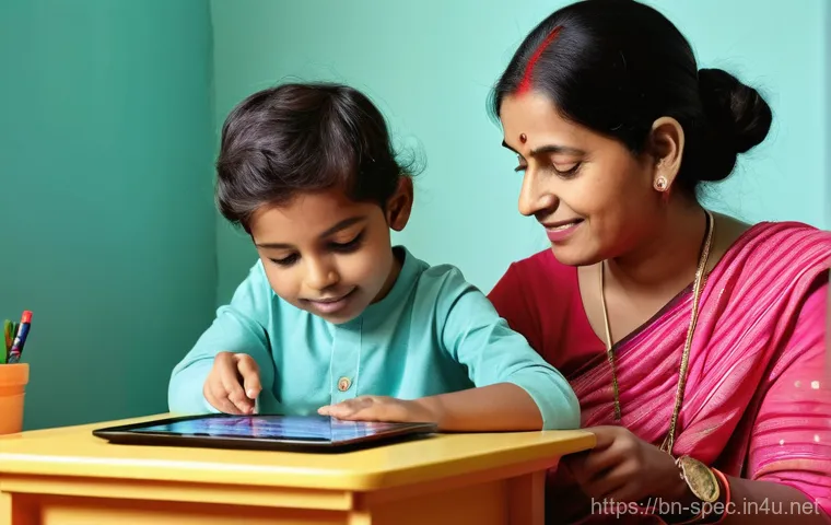 특수교육과 장애학생 부모 지원 - **Inclusive Classroom & Parental Hope**
    A heartwarming scene in a brightly lit, modern, and incl...