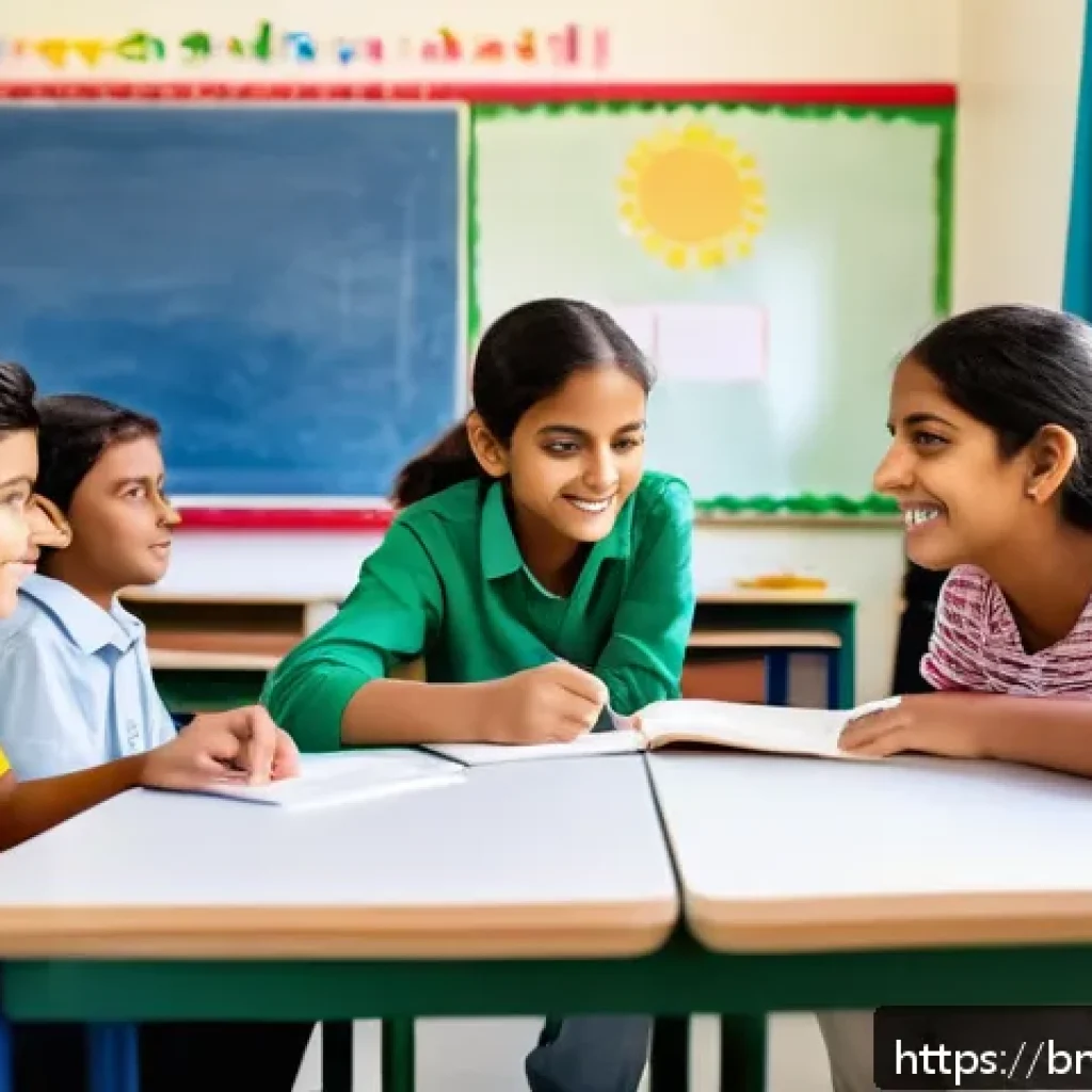 특수교육과 특수교육 전문가 인터뷰 - A bright and supportive classroom environment designed for special needs Bengali children, featuring...